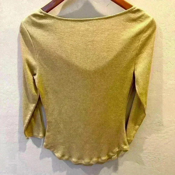 INC Gold Shimmer Blouse PXL - Picture 2 of 3